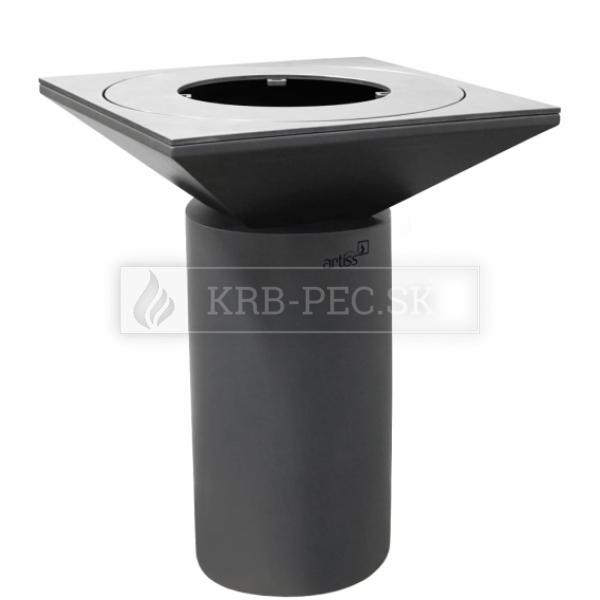 Artiss záhradný gril G6 Basic grafit s nádobou na popol krb-pec