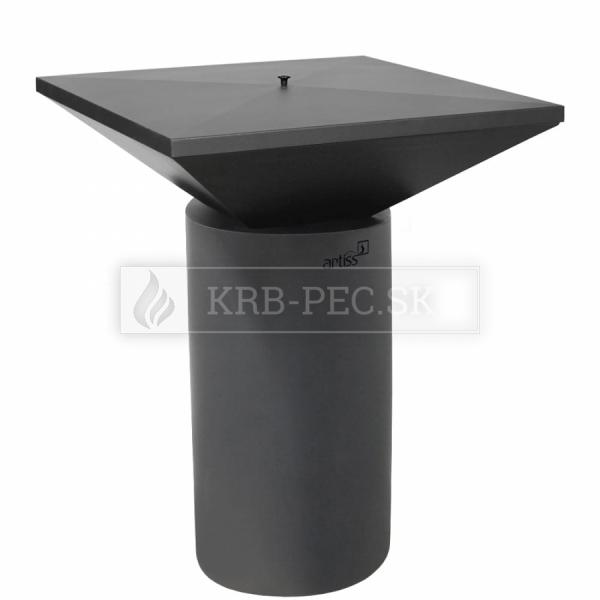 Artiss záhradný gril G6 Basic grafit s nádobou na popol krb-pec