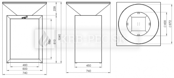 Praktický záhradný gril Artiss G8 Basic grafit krb-pec