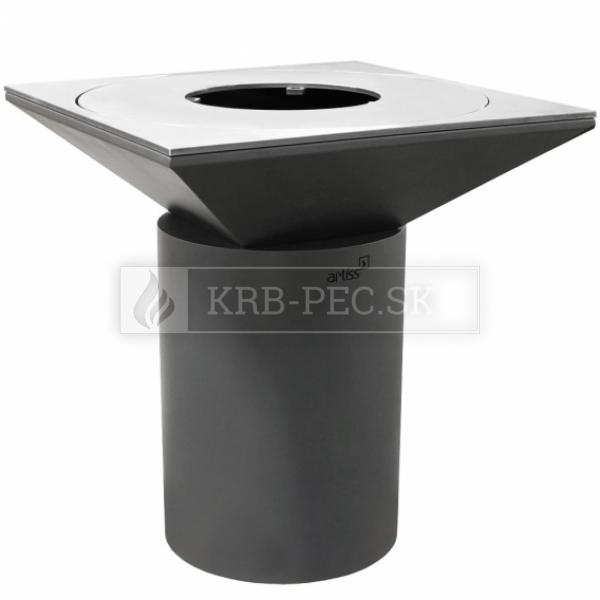 Bezpečný záhradný gril Artiss G6 grafit krb-pec
