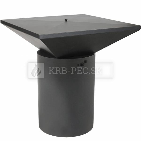 Bezpečný záhradný gril Artiss G6 grafit krb-pec