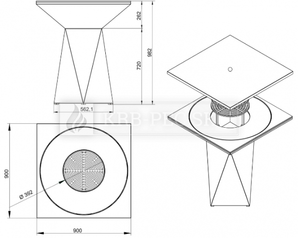 Záhradný gril Artiss G1 grafit s funkčnosťou a profesionalitou krb-pec