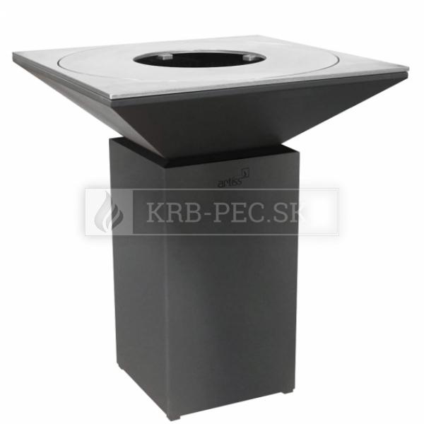 Záhradný gril Artiss G7 na grilované jedlá grafit krb-pec