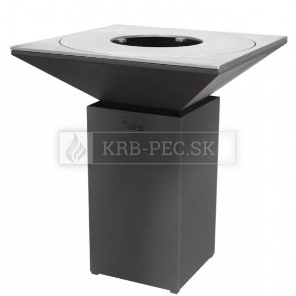 Záhradný gril Artiss G7 na grilované jedlá grafit krb-pec