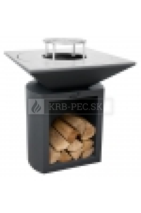 Záhradný gril Artiss G2 ku každému typu záhrady grafit krb-pec