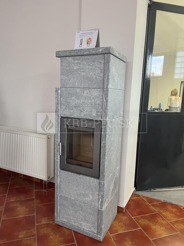 Norsk Kleber Kube 4 krbové kachle s vermikulitovým ohniskom a mastencovým obložením krb-pec