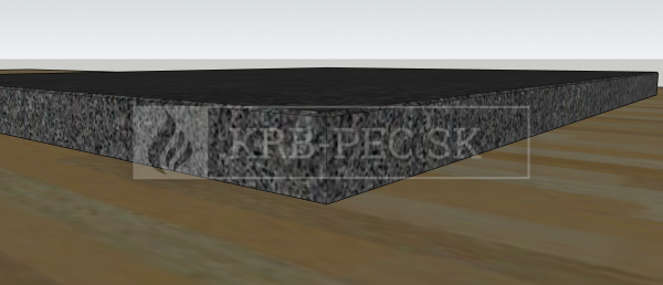 Žulová podložka 900x750 mm obdĺžník krb-pec