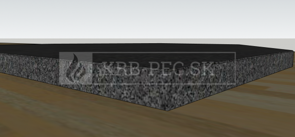 Žulová podložka 1000x1200 mm šesťuholník krb-pec