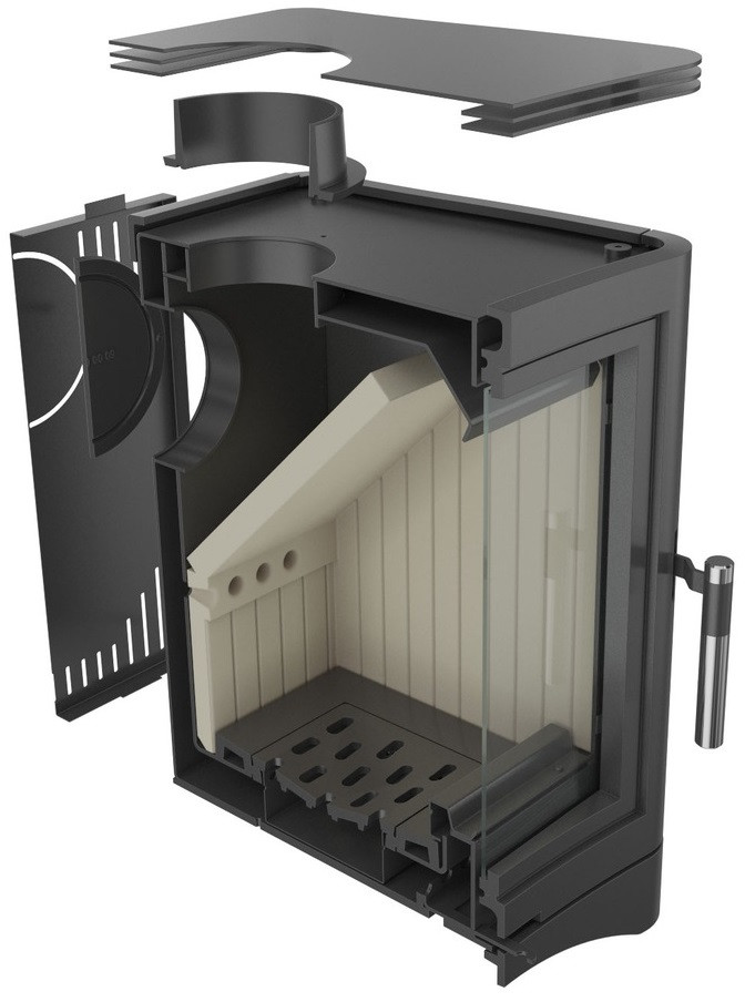 Kratki KOZA K5 na podstavci s boxom - prierez krb-pec