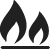 Dvojitý plynový horák ikona krb-pec